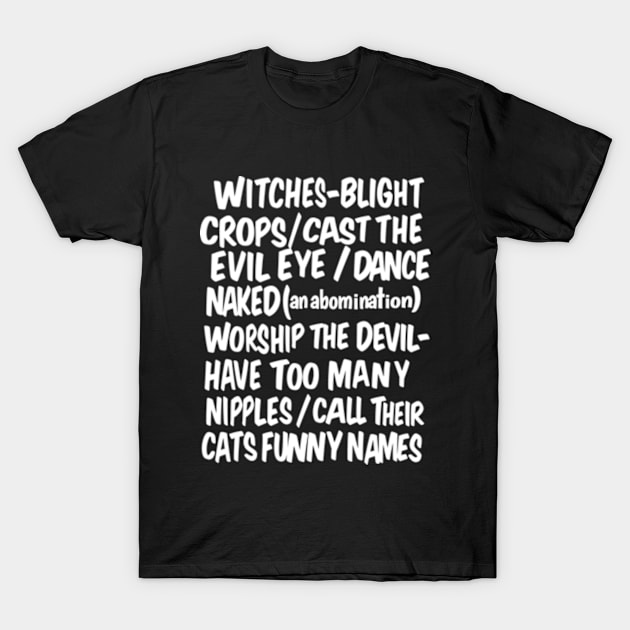 Witchfinder Manifesto T-Shirt by Plan8